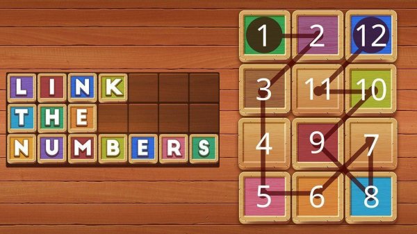Link the Numbers: Wooden Board Puzzle Game