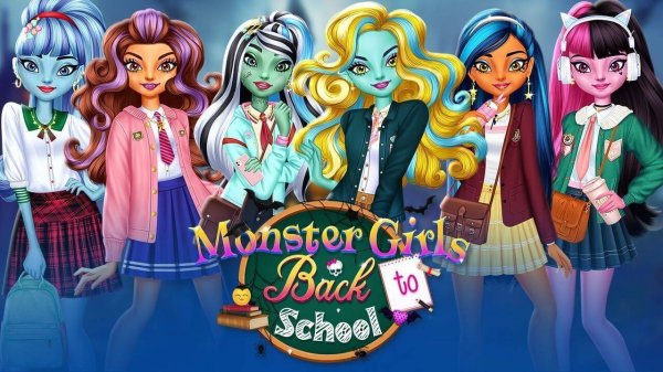 Monster Girls Back to School - Fashion Dress Up Game