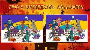 Find 5 Differences Halloween Puzzle Game