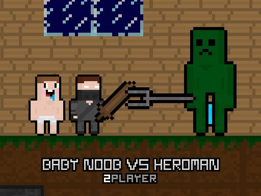 Baby Noob vs Heroman 2 Player Adventure